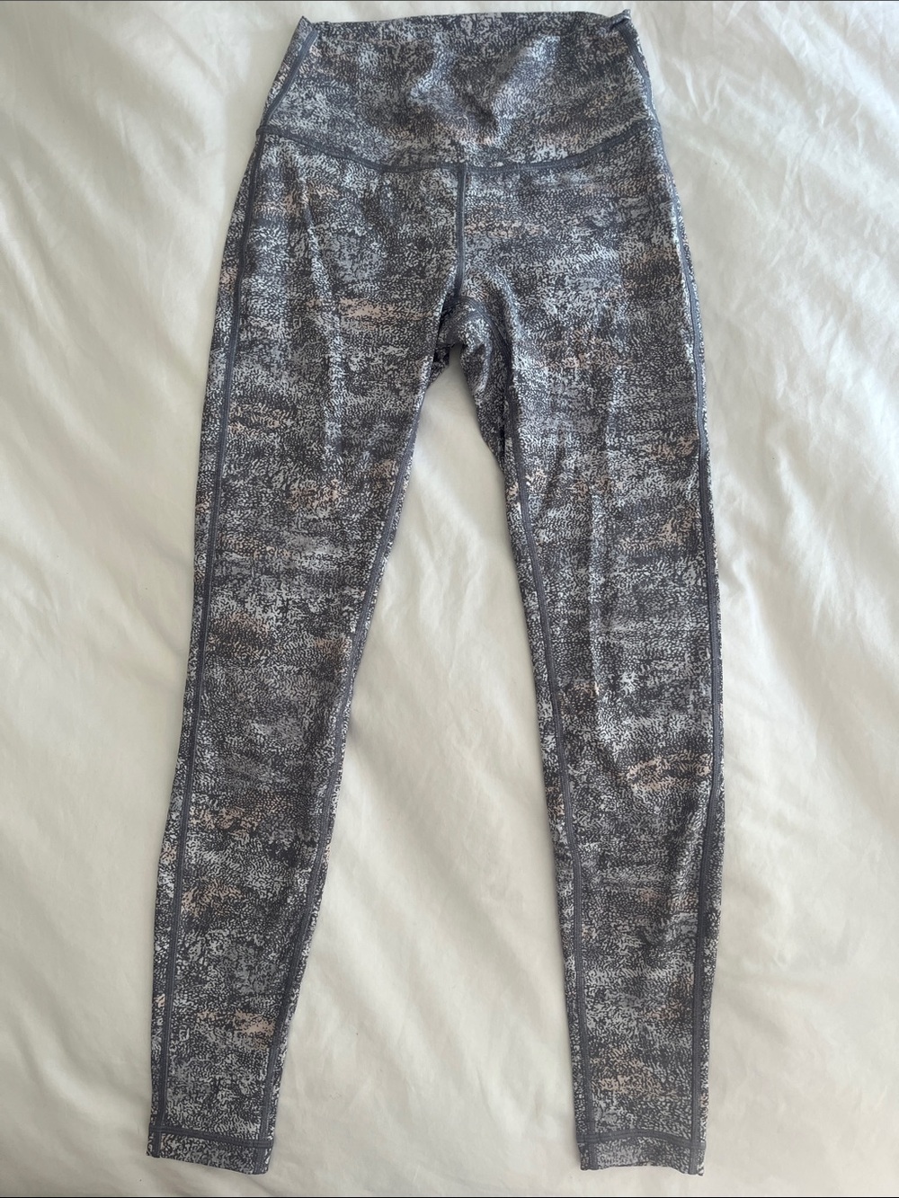 lululemon athletica Gray & Black Patterned High-Rise Leggings